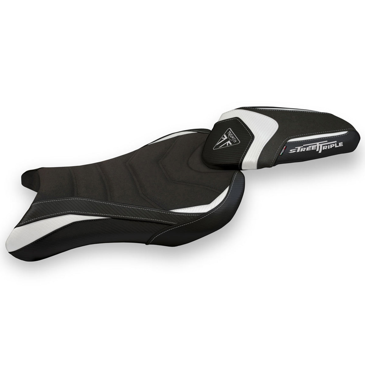 Triumph Street Triple 765 2017-2022 Seat Cover Tappezzeria Italia Ultragrip in White