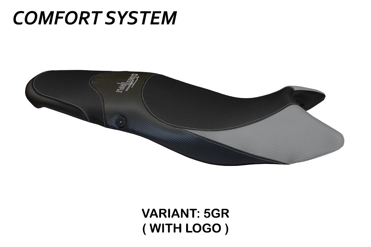 Triumph Street Triple 675 2007-2012 Seat Cover Tappezzeria Italia Comfort in Grey