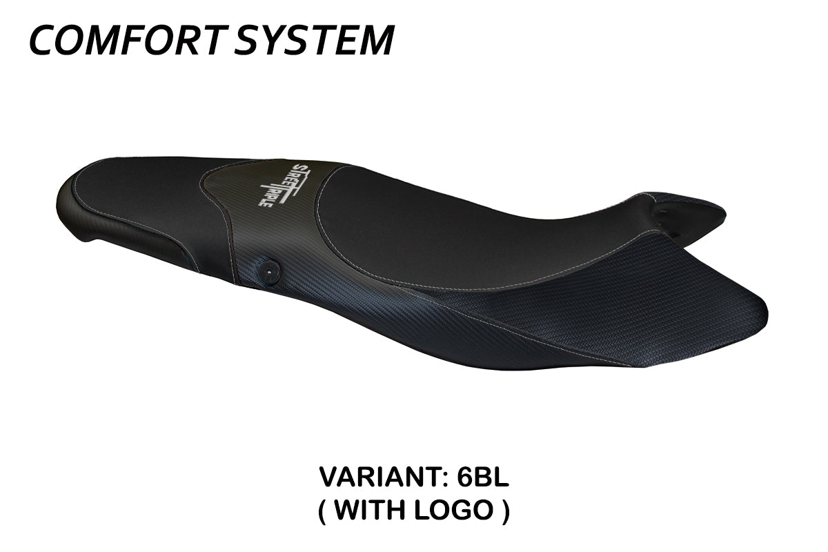 Triumph Street Triple 675 2007-2012 Seat Cover Tappezzeria Italia Comfort in Black