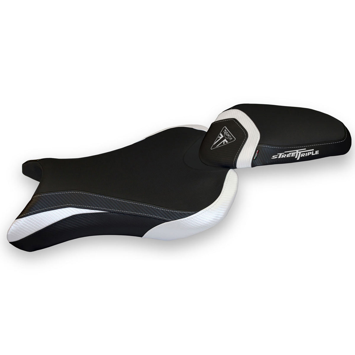 Triumph Street Triple 765 2017-2022 Seat Cover Tappezzeria Italia Comfort in White