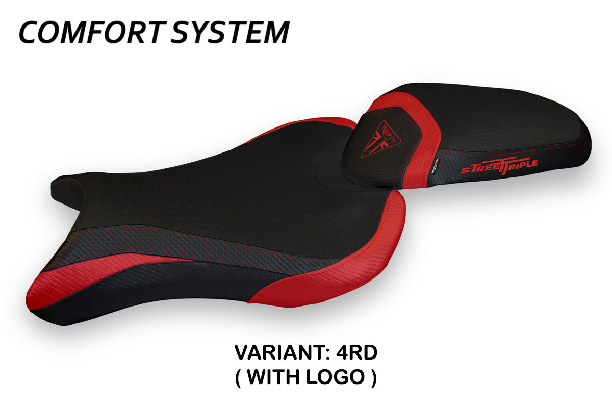 Triumph Street Triple 765 2017-2022 Seat Cover Tappezzeria Italia Comfort in Red