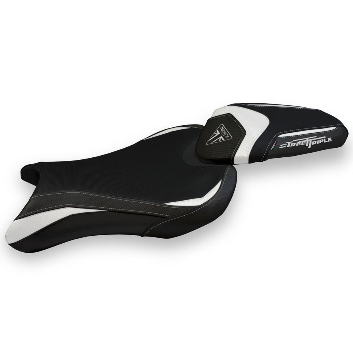 Triumph Street Triple 765 2017-2022 Seat Cover Tappezzeria Italia in White