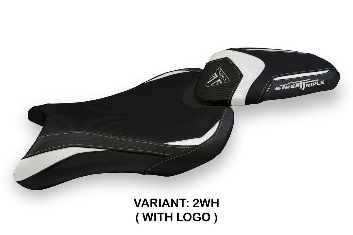 Triumph Street Triple 765 2017-2022 Seat Cover Tappezzeria Italia in White