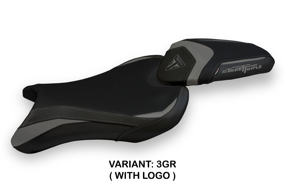 Triumph Street Triple 765 2017-2022 Seat Cover Tappezzeria Italia in Grey