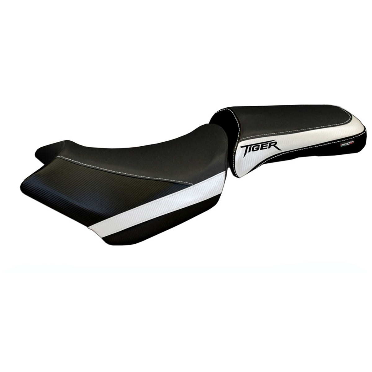 Triumph Tiger 1200 2011-2021 Seat Cover Tappezzeria Italia in White Black