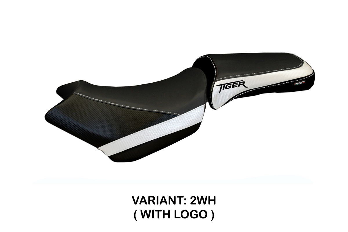 Triumph Tiger 1200 2011-2021 Seat Cover Tappezzeria Italia in White Black