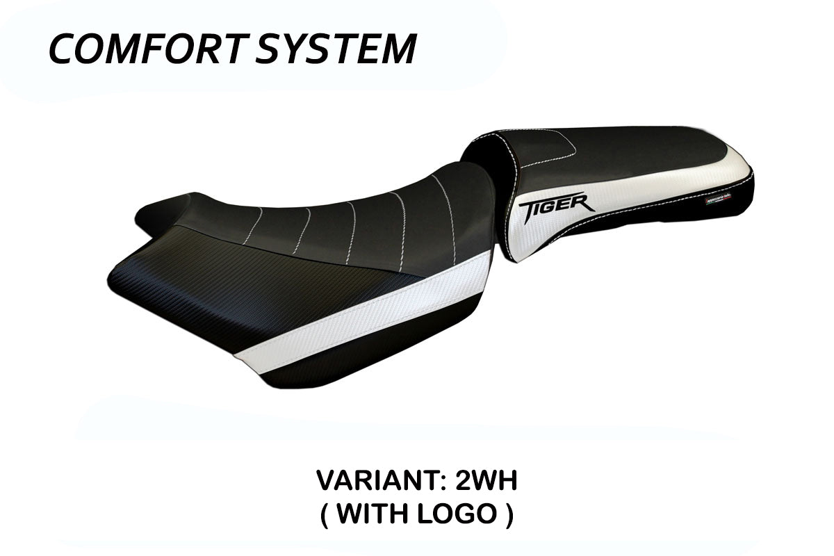 Triumph Tiger 1200 2011-2021 Seat Cover Tappezzeria Italia Comfort in White