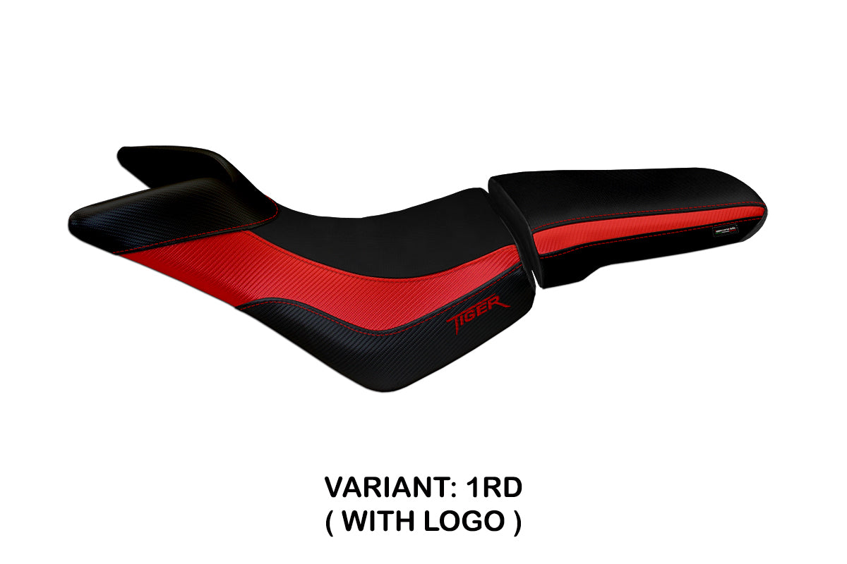 Triumph Tiger 800 800XC 2010-2020 Seat Cover Tappezzeria Italia in Red and Black