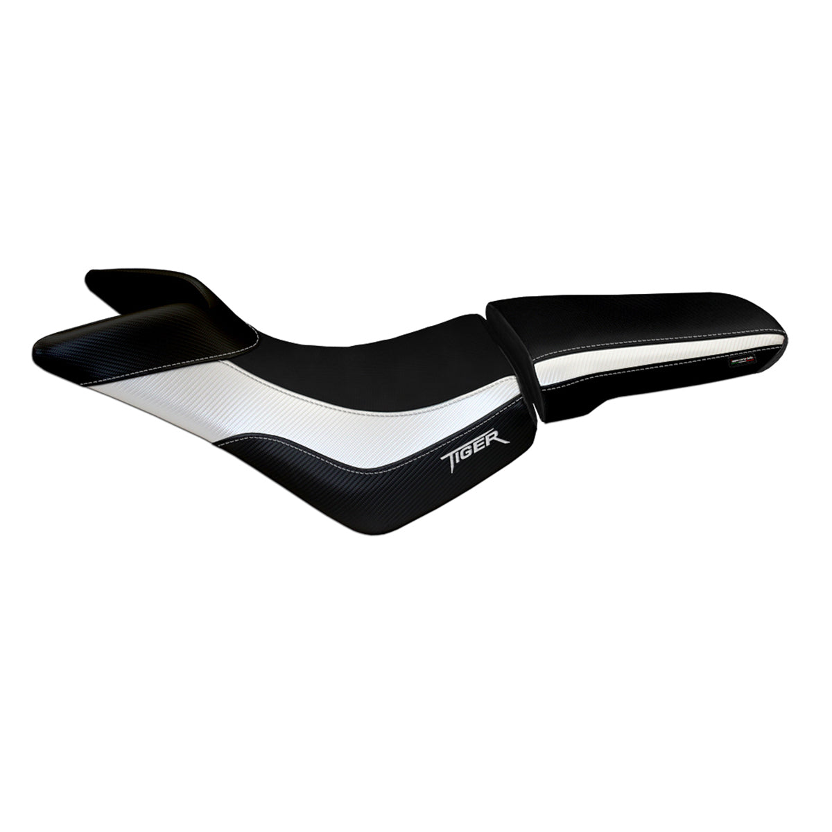 Triumph Tiger 800 800XC 2010-2020 Seat Cover Tappezzeria Italia in White Black