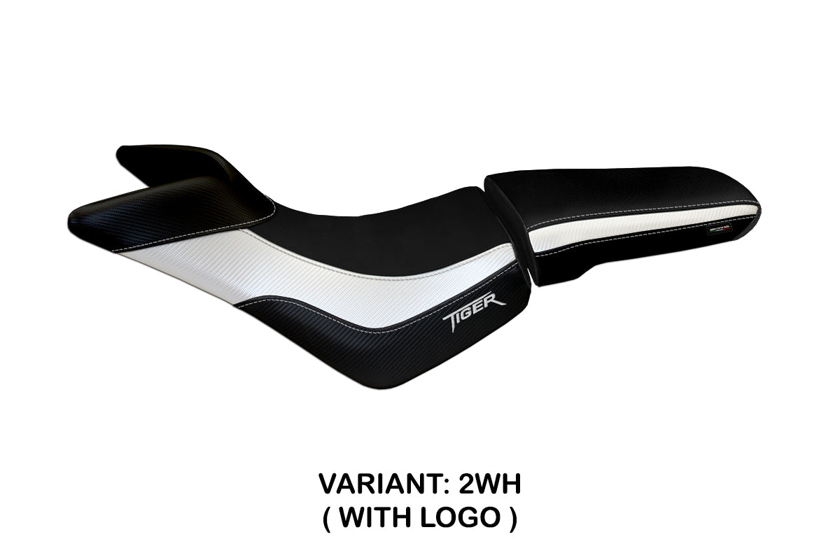 Triumph Tiger 800 800XC 2010-2020 Seat Cover Tappezzeria Italia in White Black