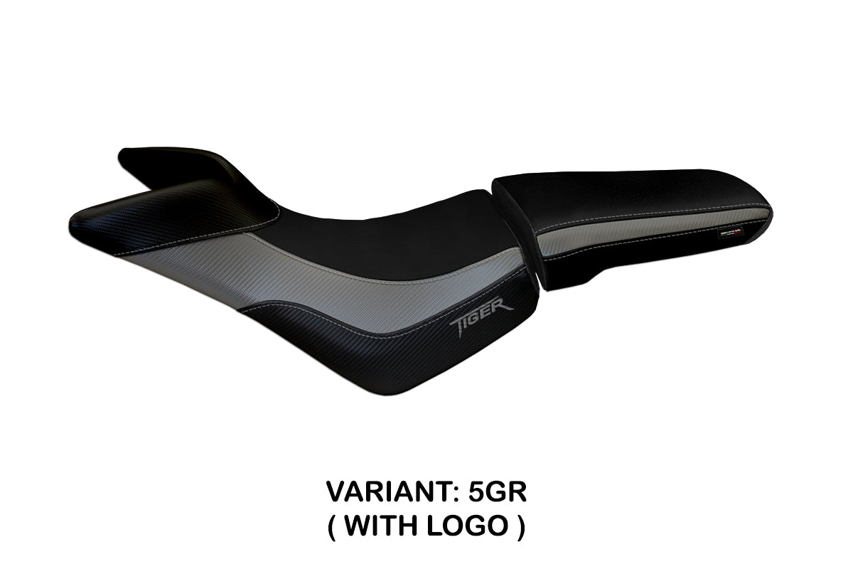 Triumph Tiger 800 800XC 2010-2020 Seat Cover Tappezzeria Italia in Grey and Black