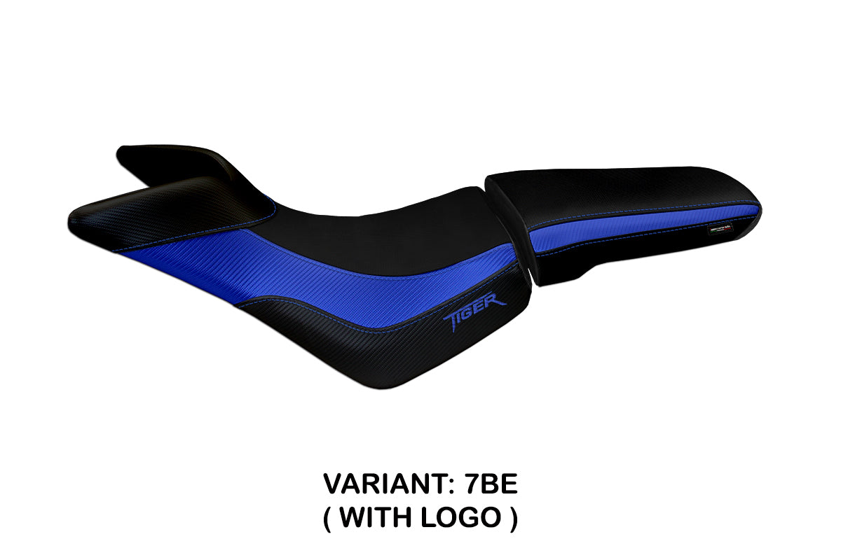 Triumph Tiger 800 800XC 2010-2020 Seat Cover Tappezzeria Italia in Blue and Black