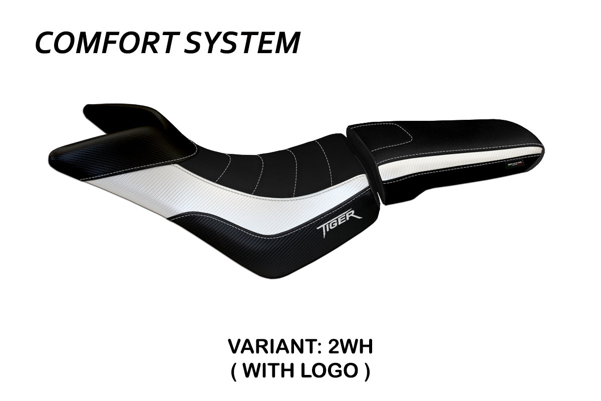 Triumph Tiger 800 800XC 2010-2020 Seat Cover Tappezzeria Italia Comfort in White