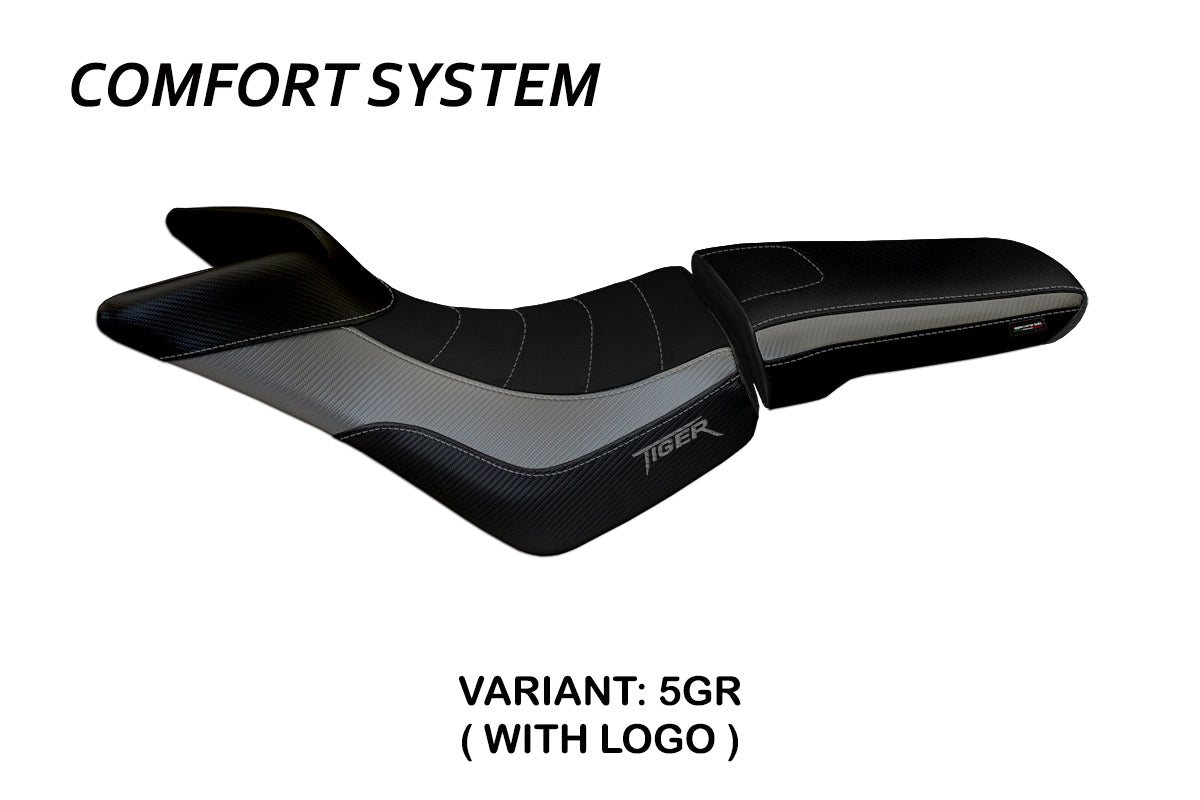 Triumph Tiger 800 800XC 2010-2020 Seat Cover Tappezzeria Italia Comfort in Grey