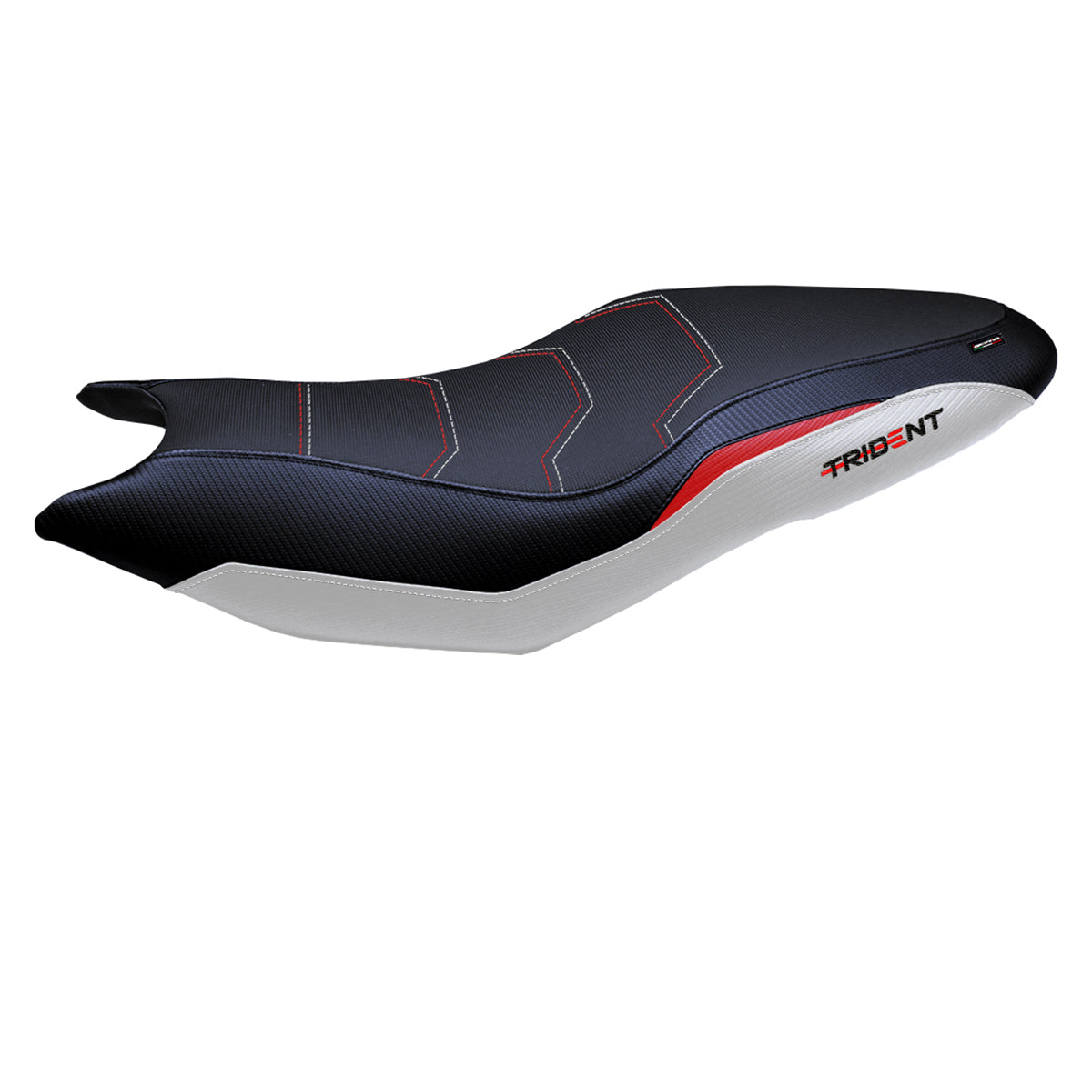 Triumph Trident 660 2021-2025 Seat Cover Tappezzeria Italia Comfort in White Red and Black