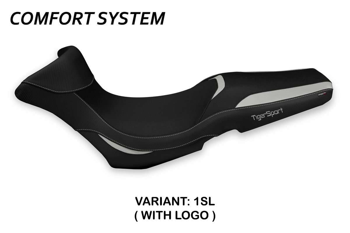 Triumph Tiger 1050 Sport 2013-2020 Seat Cover Tappezzeria Comfort in Silver