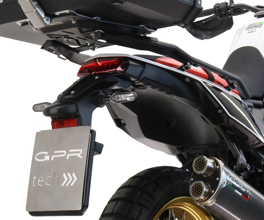 Yamaha Tenere 700 2019-2020 GPR Tech 45L Aluminum Top Case, Silver, with roof rack and mounting plate