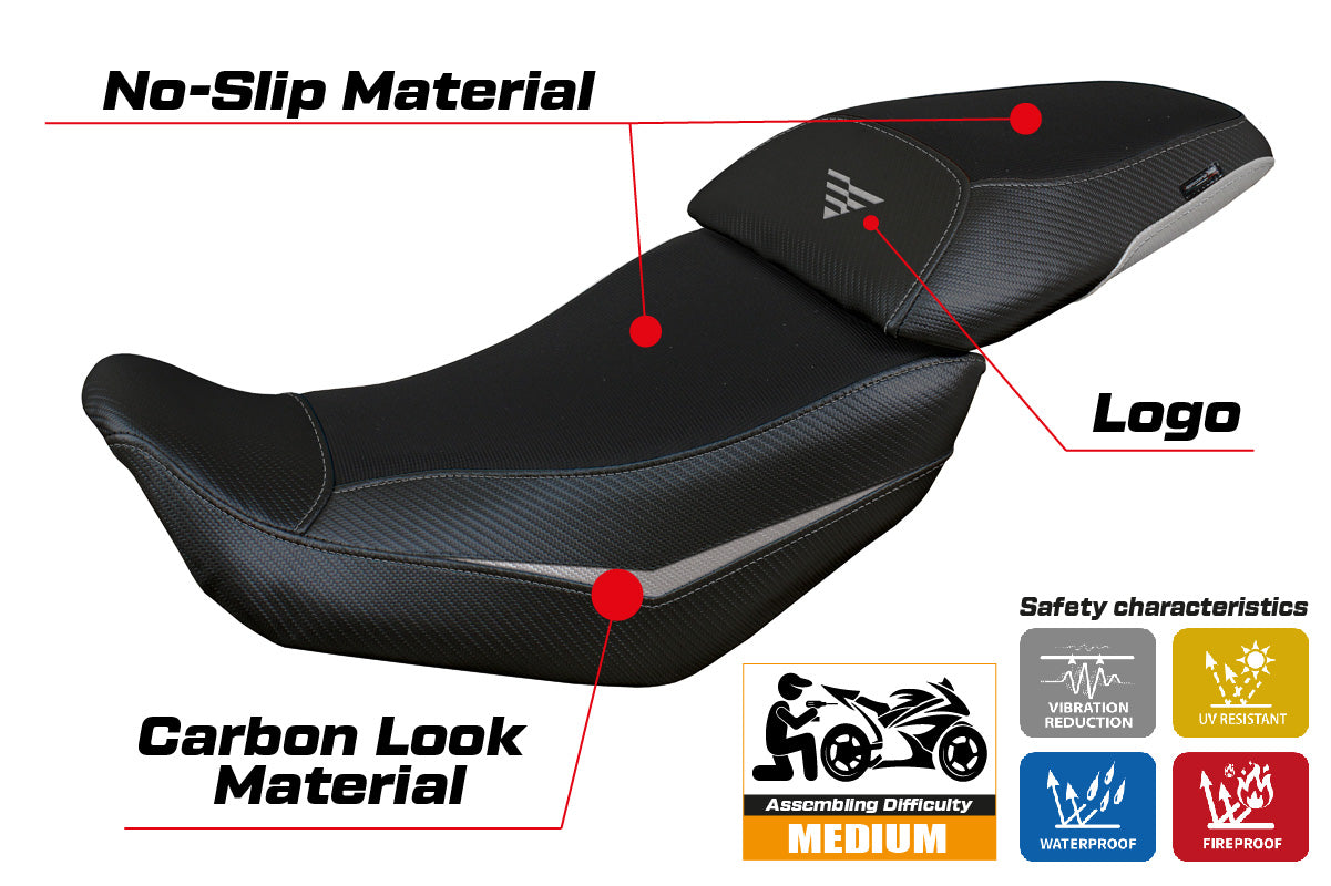 Voge Valico 500 DS DSX 2020-2024 Seat Cover Tappezzeria Italia in Silver