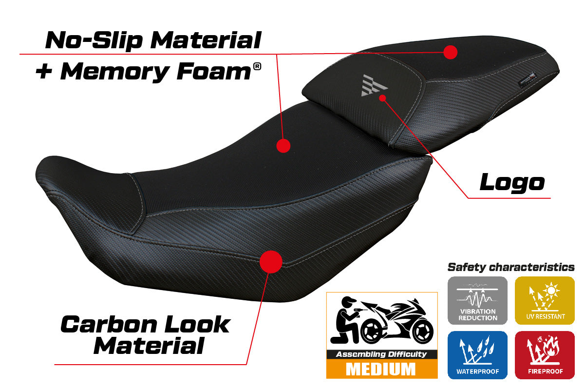 Voge Valico 500 DS DSX 2020-2024 Seat Cover Tappezzeria Italia Comfort in Black