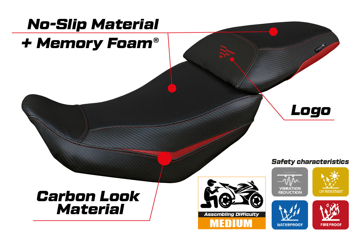 Voge Valico 500 DS DSX 2020-2024 Seat Cover Tappezzeria Italia Comfort in Red