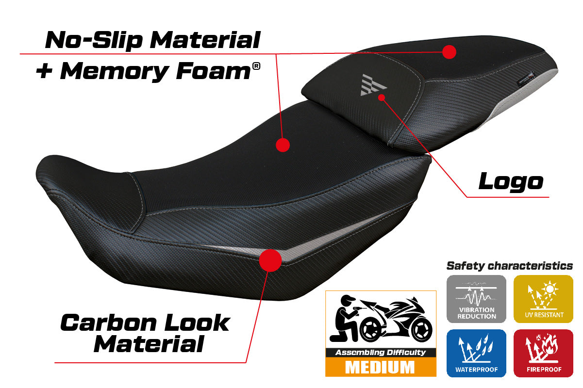 Voge Valico 500 DS DSX 2020-2024 Seat Cover Tappezzeria Italia Comfort in Silver