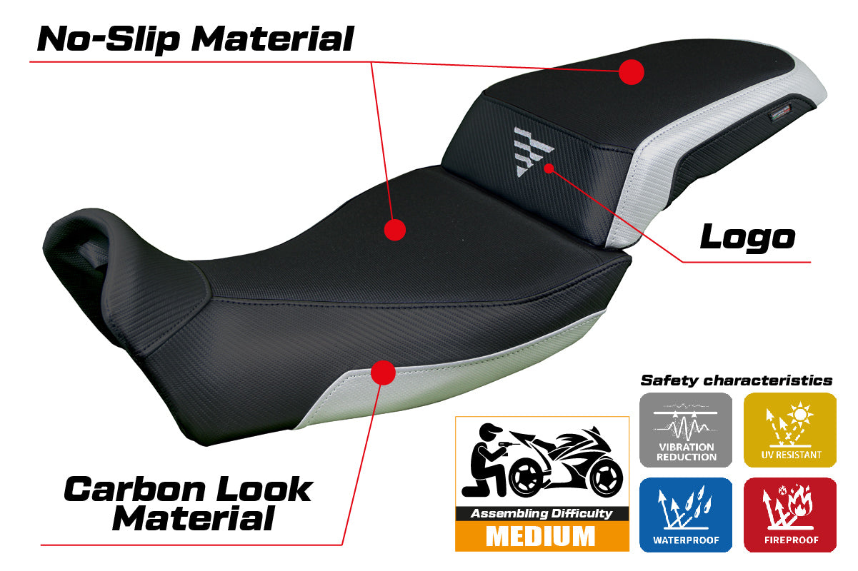 Voge Valico 525 DS DSX 2023 2024 Seat Cover Tappezzeria White Black