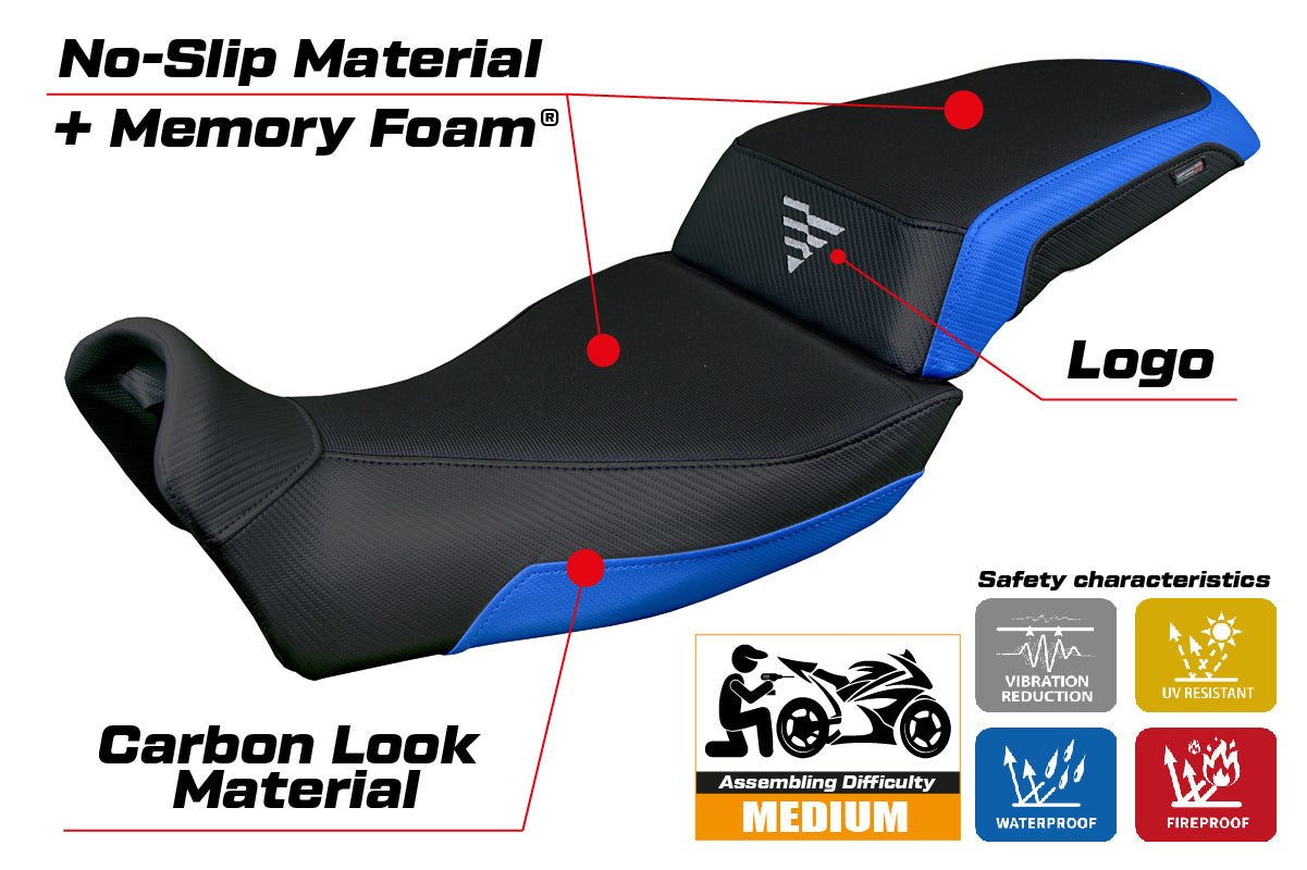 Voge Valico 525 DS DSX 2023 2024 Seat Cover Tappezzeria Comfort Blue Black