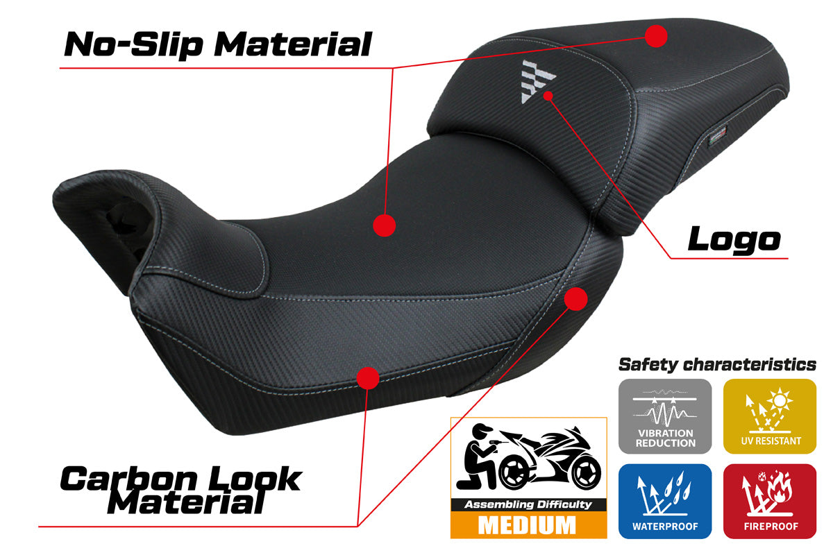 Voge Valico 650 DS 2021-2024 Seat Cover Tappezzeria Italia in Black