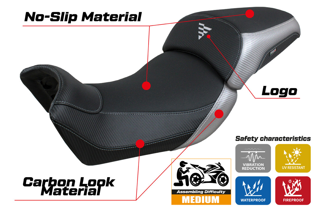 Voge Valico 650 DS 2021-2024 Seat Cover Tappezzeria Italia in Silver