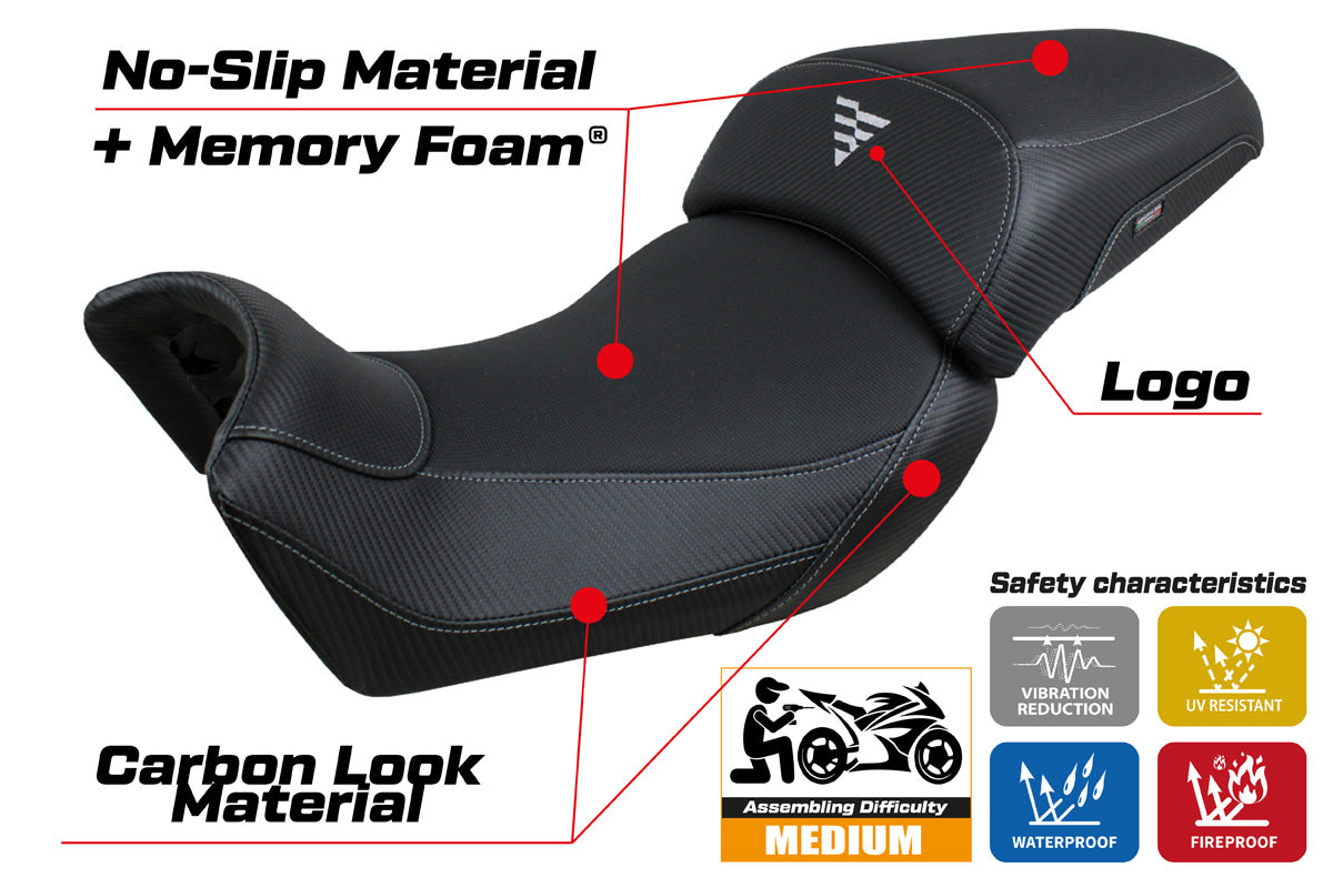 Voge Valico 650 DS 2021-2024 Seat Cover Tappezzeria Italia Comfort in Black