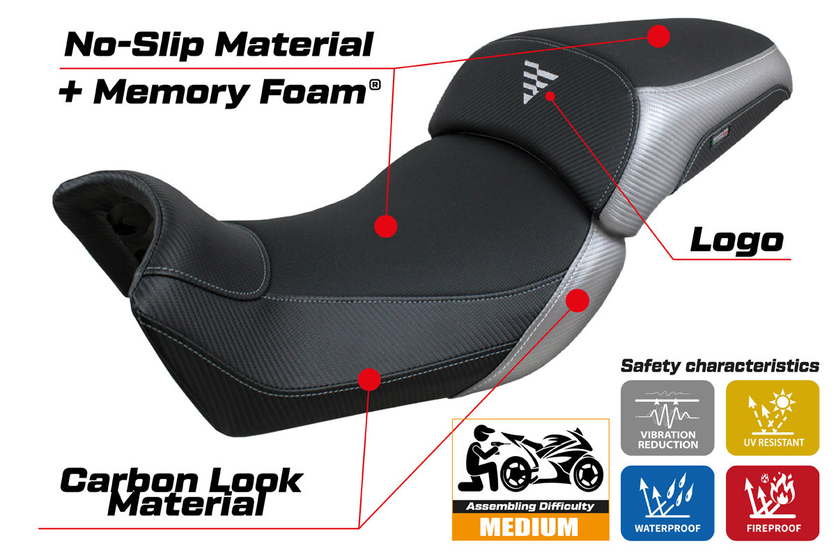 Voge Valico 650 DS 2021-2024 Seat Cover Tappezzeria Italia Comfort in Silver