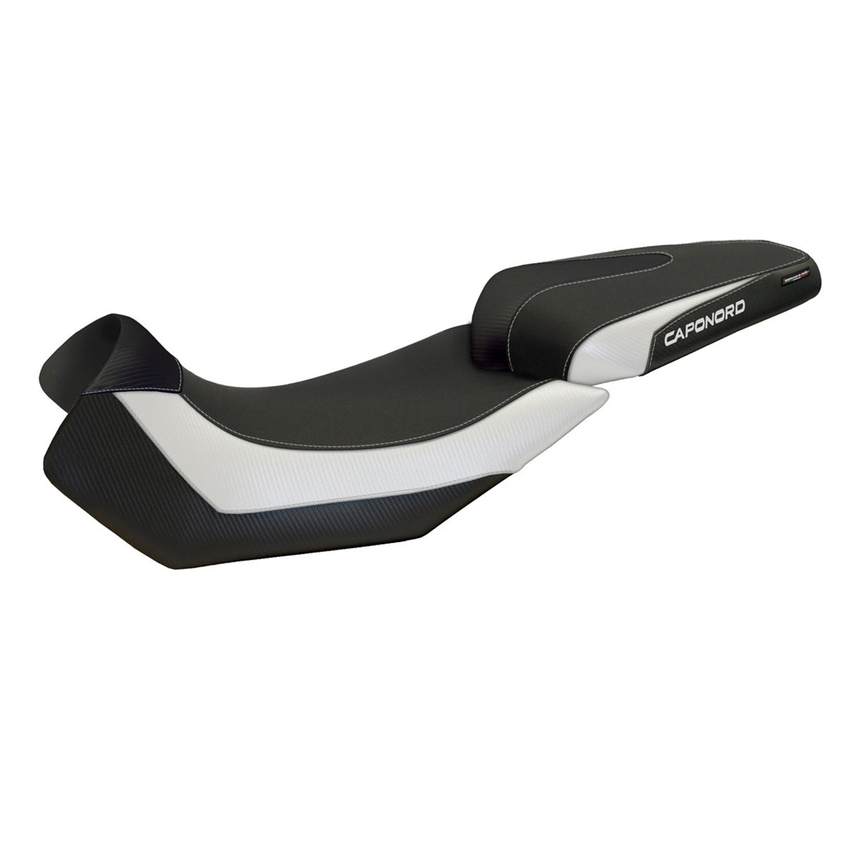 Aprilia Caponord 1200 2013-2016 2017 Seat Cover Tappezzeria Comfort White Black