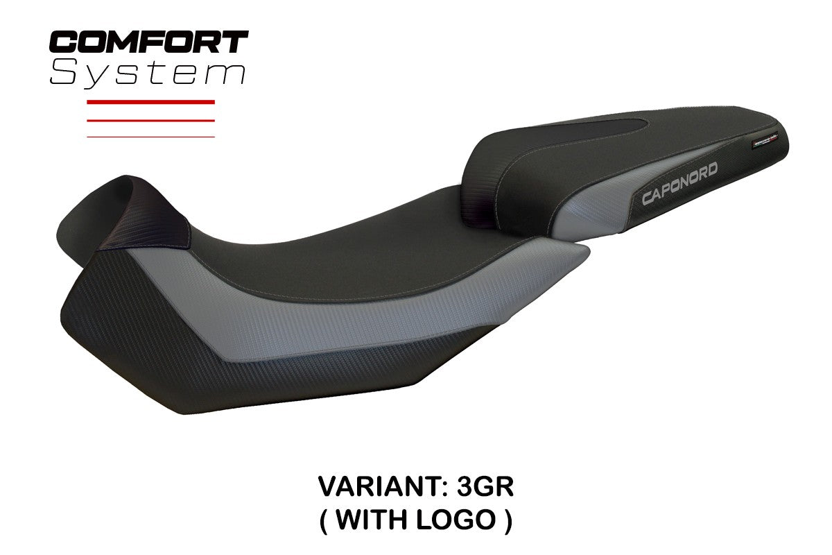 Aprilia Caponord 1200 2013-2016 2017 Seat Cover Tappezzeria Comfort Grey Black