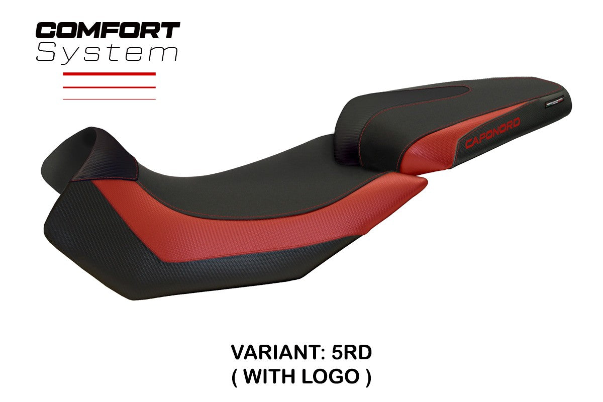 Aprilia Caponord 1200 2013-2016 2017 Seat Cover Tappezzeria Comfort Red Black