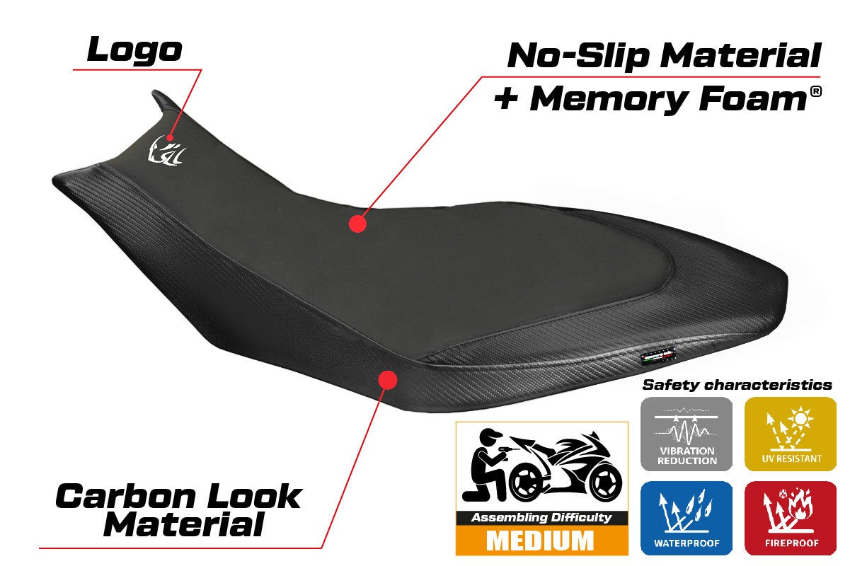 Aprilia Dorsoduro 750 / 900 / 1200 2010-2020 Seat Cover Tappezzeria Comfort BLK