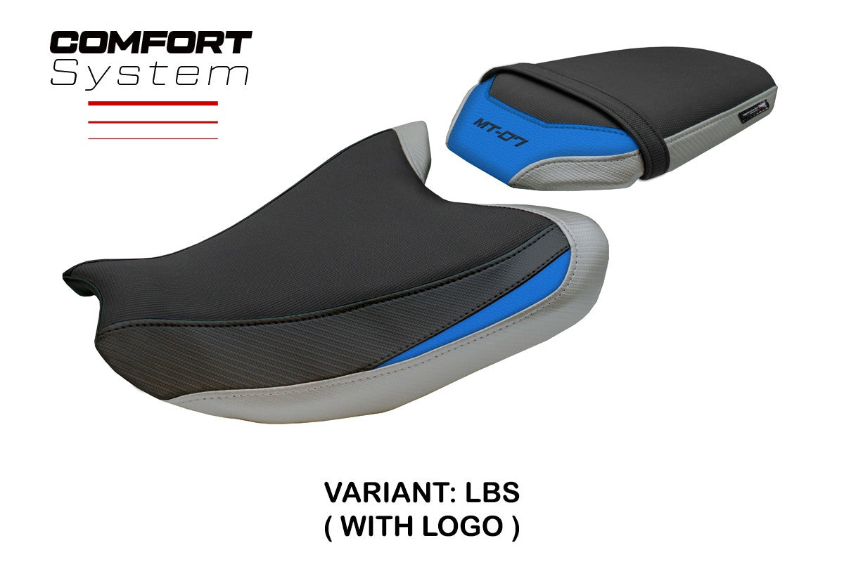 Yamaha MT-07 FZ07 2025 Seat Cover Tappezzeria Comfort Silver Light Blue Black