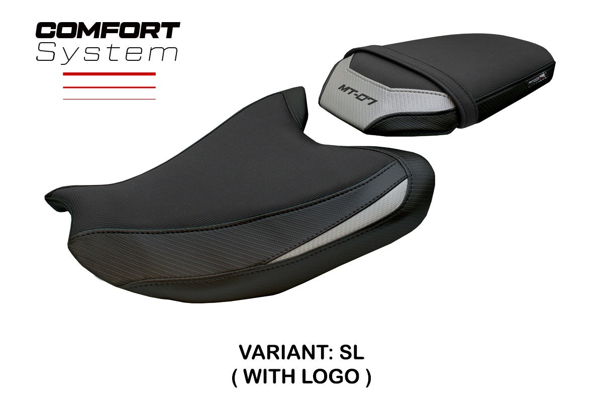 Yamaha MT-07 FZ07 2025 Seat Cover Tappezzeria Comfort Silver Black