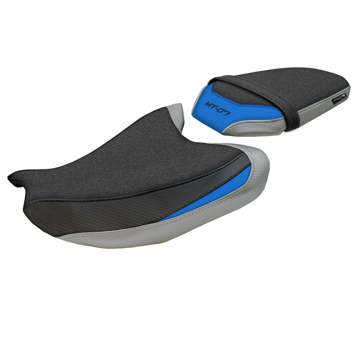 Yamaha MT-07 FZ07 2025 Seat Cover Tappezzeria Ultragrip Silver Light Blue Black