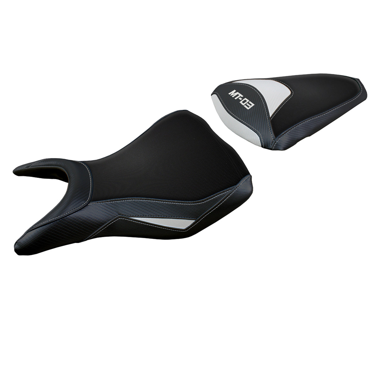 Yamaha MT-03 FZ03 2020-2024 Seat Cover Tappezzeria Italia Comfort in White and Black