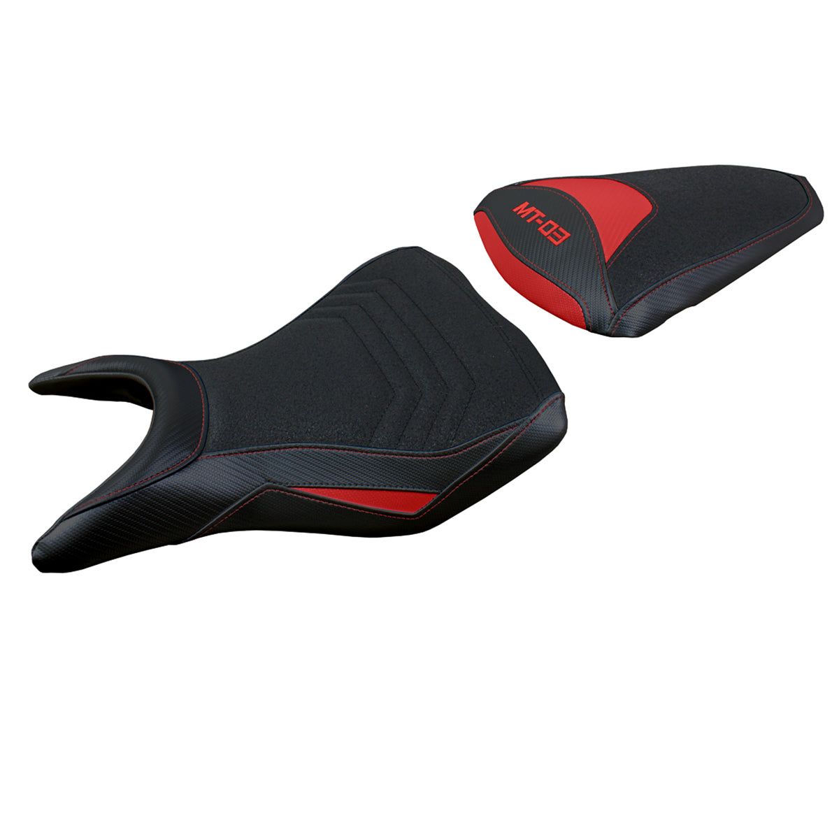 Yamaha MT-03 FZ03 2020-2024 Seat Cover Tappezzeria Italia Ultragrip in Red and Black
