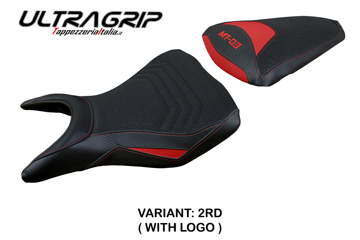Yamaha MT-03 FZ03 2020-2024 Seat Cover Tappezzeria Italia Ultragrip in Red and Black