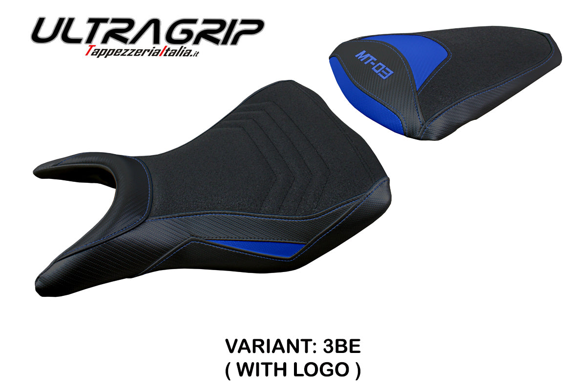 Yamaha MT-03 FZ03 2020-2024 Seat Cover Tappezzeria Italia Ultragrip in Blue and Black
