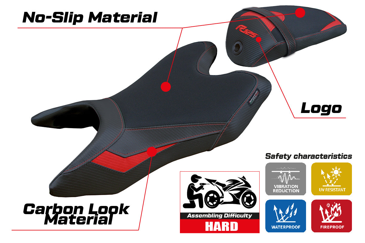Yamaha YZF R125 2019-2023 Seat Cover Tappezzeria Italia in Red