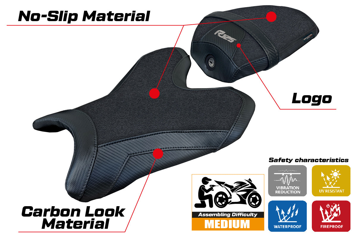 Yamaha R125 2024 Seat Cover Tappezzeria Ultragrip Black