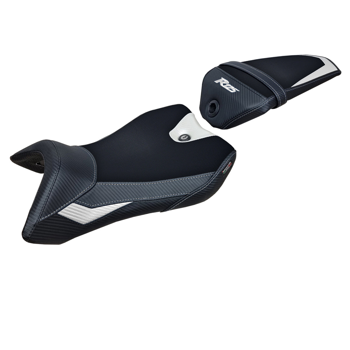 Yamaha YZF R125 2016-2018 Seat Cover Tappezzeria Italia Comfort in White and Black