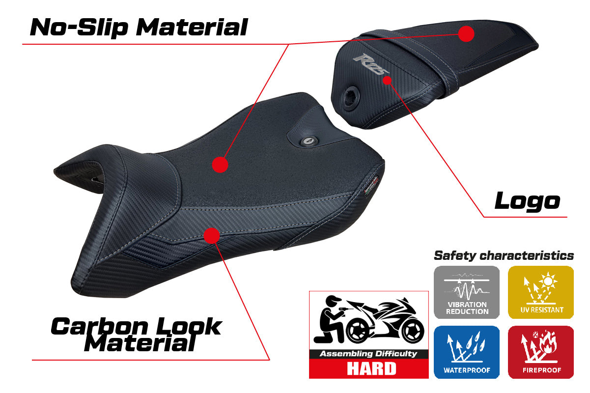 Yamaha YZF R125 2016-2018 Seat Cover Tappezzeria Italia Ultragrip in Black