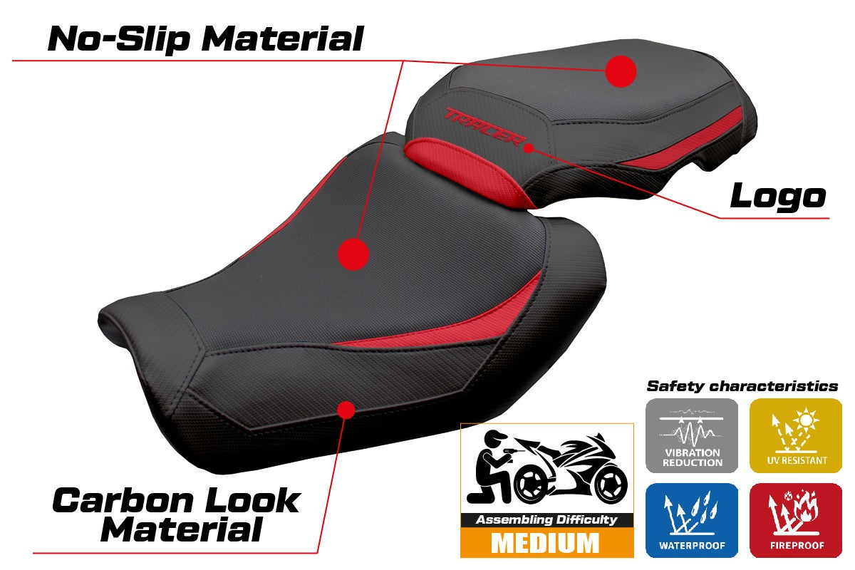 Yamaha Tracer 9 / 9 GT 2025 Seat Cover Tappezzeria Red Black