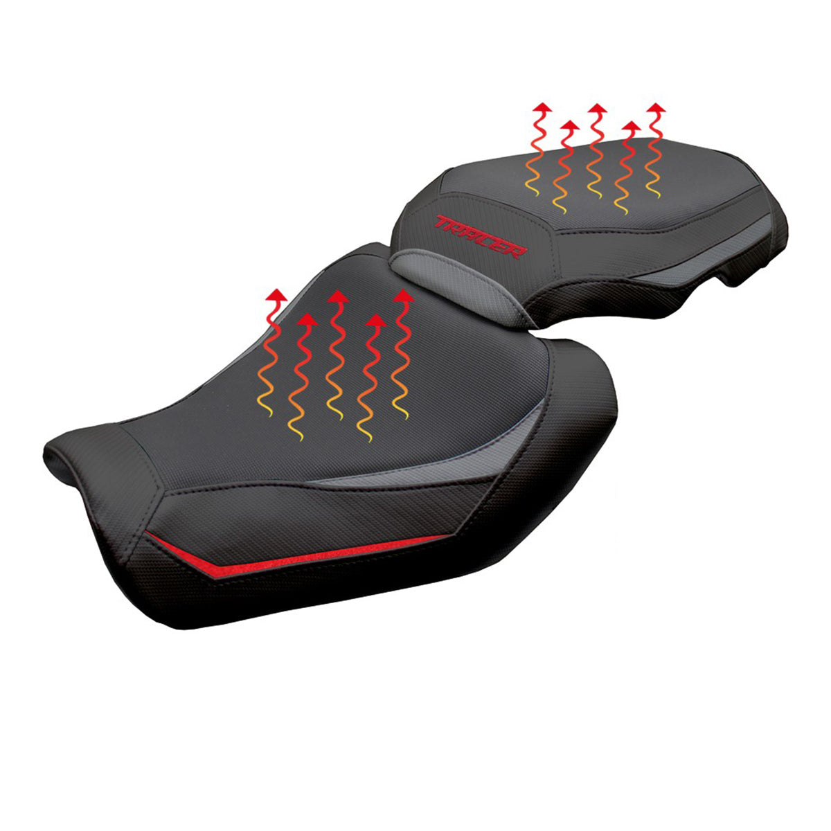 Yamaha Tracer 9 / 9 GT 2025 Seat Cover Tappezzeria Heating Comfort Grey Red