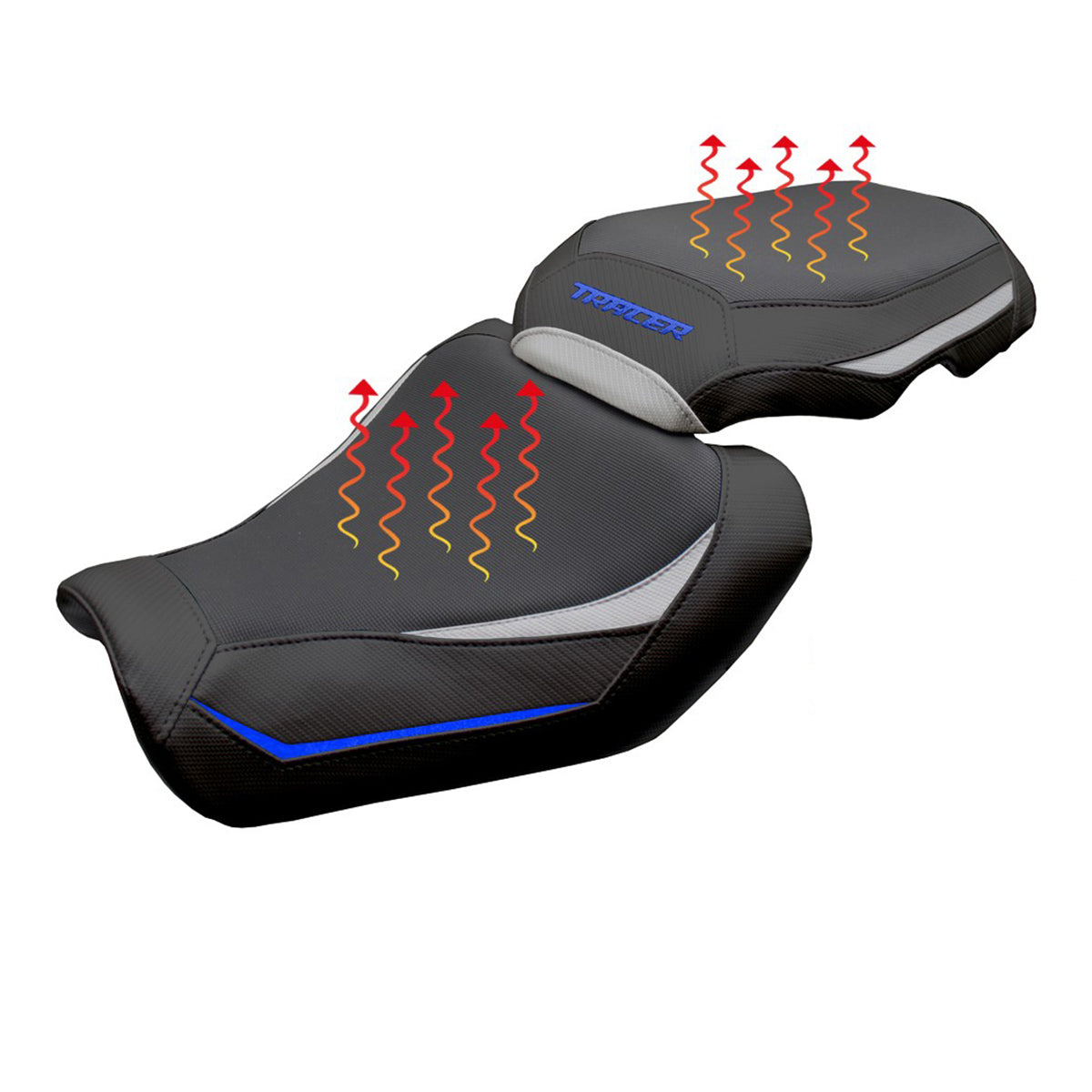 Yamaha Tracer 9 / 9 GT 2025 Seat Cover Tappezzeria Heating Comfort Silver Blue