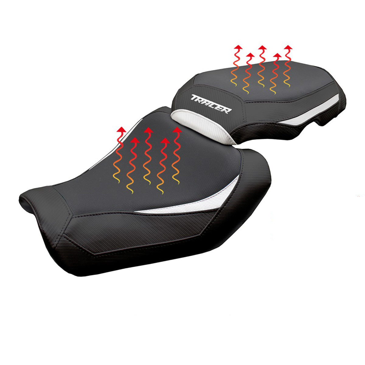 Yamaha Tracer 9 / 9 GT 2025 Seat Cover Tappezzeria Heating Comfort White Black